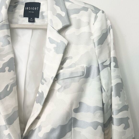 Insight New York CAMO Gray Blazer 14 - Picture 2 of 8